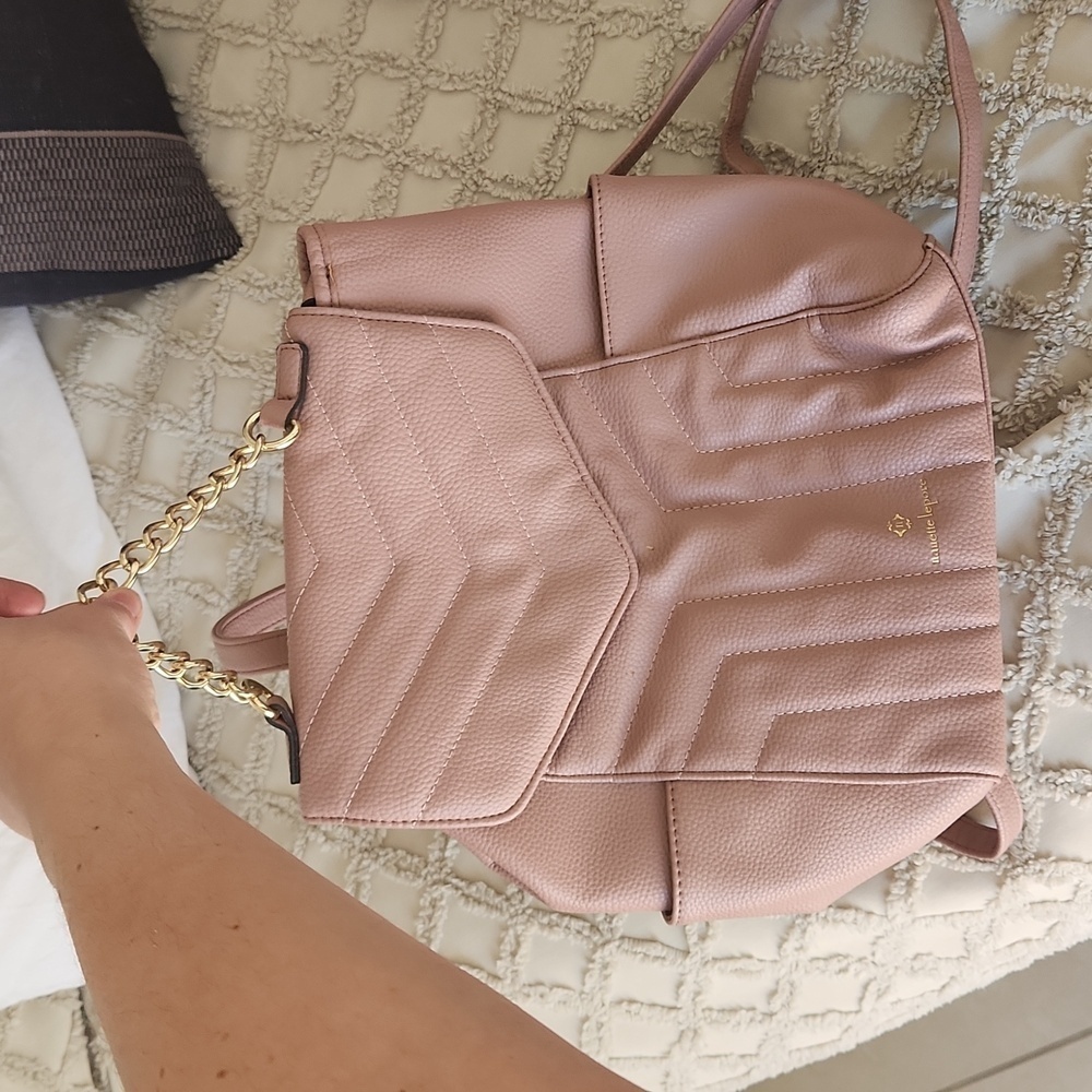 Nanette Lapore Pink Gold Detail Backpack